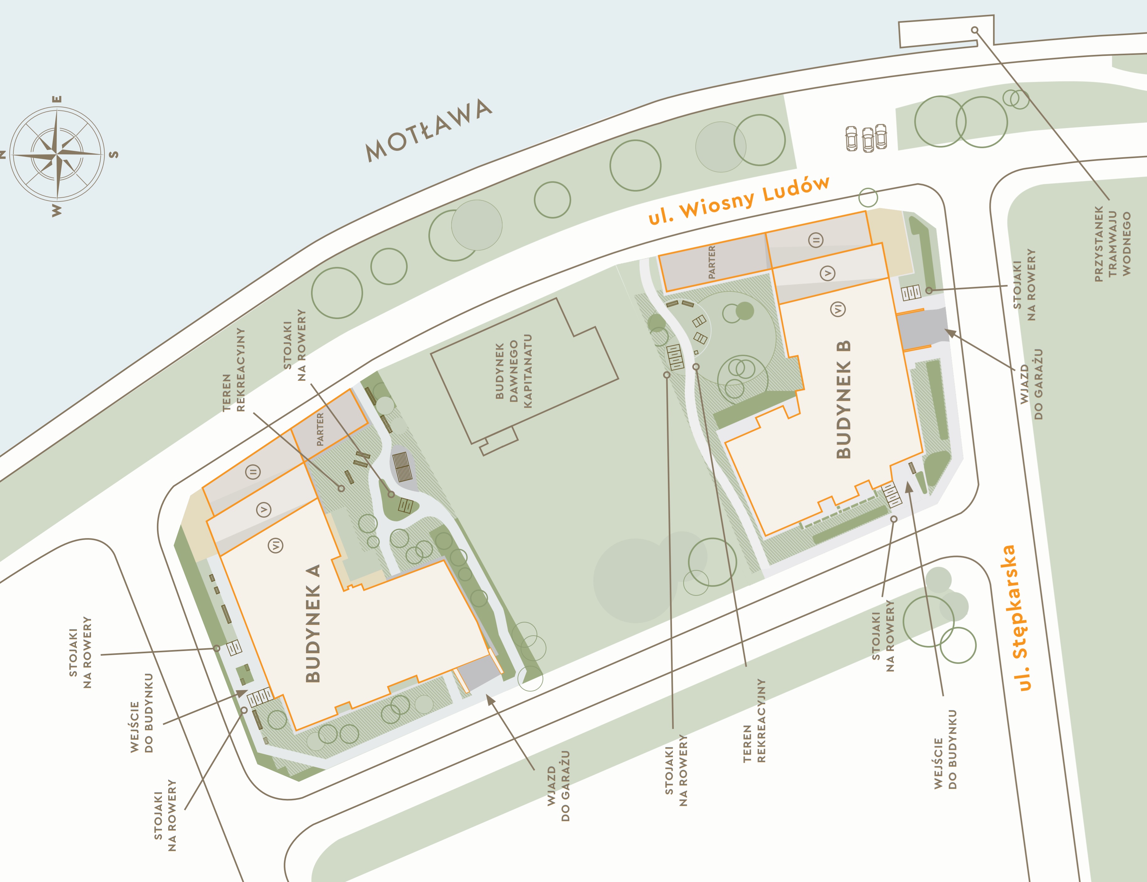 Mapa Kapitanat budynki A i B 1